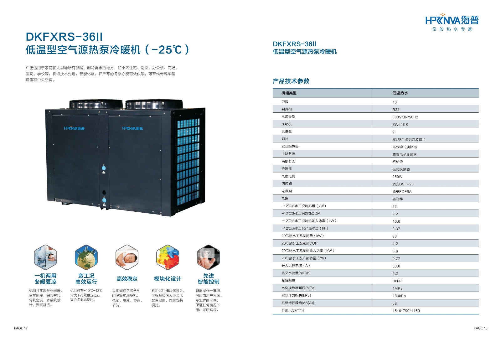 DKFXRS-36Ⅱ低温型空气源热泵冷暖机1